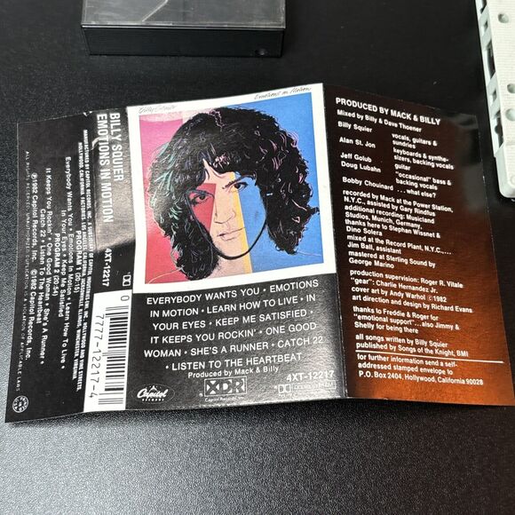 Billy Squier - Emotions in Motion - 1982 Audio Cassette Tape Capital Records Inc - Picture 3 of 6